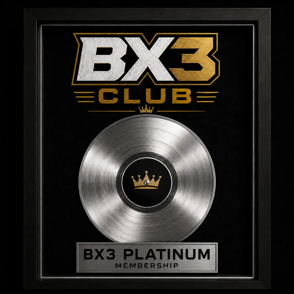 BX3 Platinum membership plaque